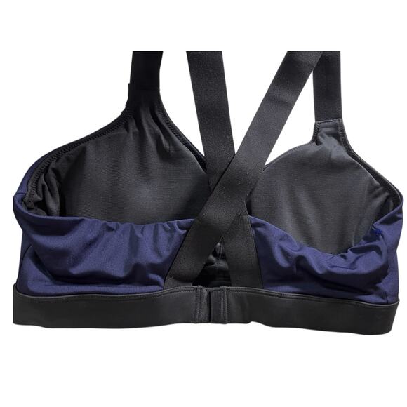 Yvette Sports Bra 40 (D-F),High Impact Crossback, Padded | Midnight Blue NWT - Picture 10 of 14